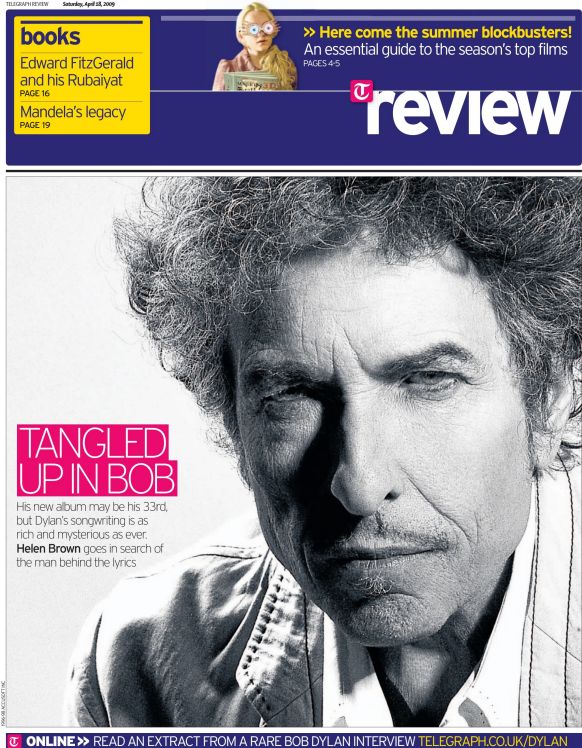 daily telegraph magazine 2009 Bob Dylan front cover